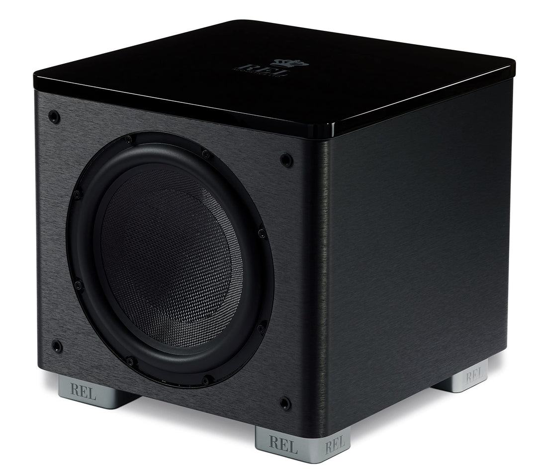 REL HT/1003 MKII 25,4 cm betriebener Subwoofer – kompaktes Design mit Class-D-Verstärker für tiefe B