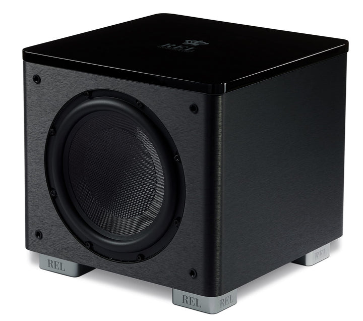REL HT/1003 MKII 25,4 cm betriebener Subwoofer – kompaktes Design mit Class-D-Verstärker für tiefe B