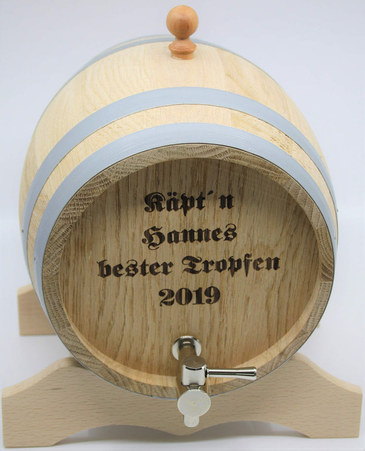 MAAJ® WEINFASS/WHISKYFASS/SCHNAPSFASS KOMPLETT AUS EICHENHOLZ 1,2,3,5,10L - MADE IN SLOWENIEN (5 L -