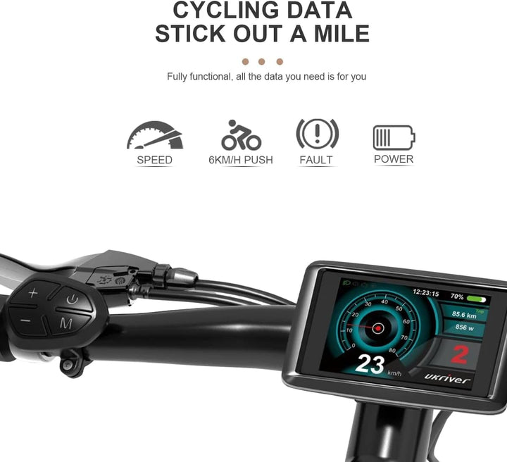 Elektrofahrrad UKC1 / UKC1+ LCD-Farbdisplay, kompatibel mit APT-Protokoll, mit SM/wasserdichtem Stec