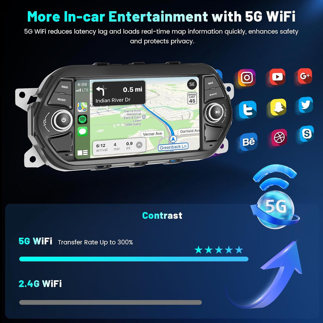 5G WiFi 4+64G Android Autoradio für FIAT Tipo FIAT Egea 2015-2017 Wireless Carplay Android Auto,7 Zo