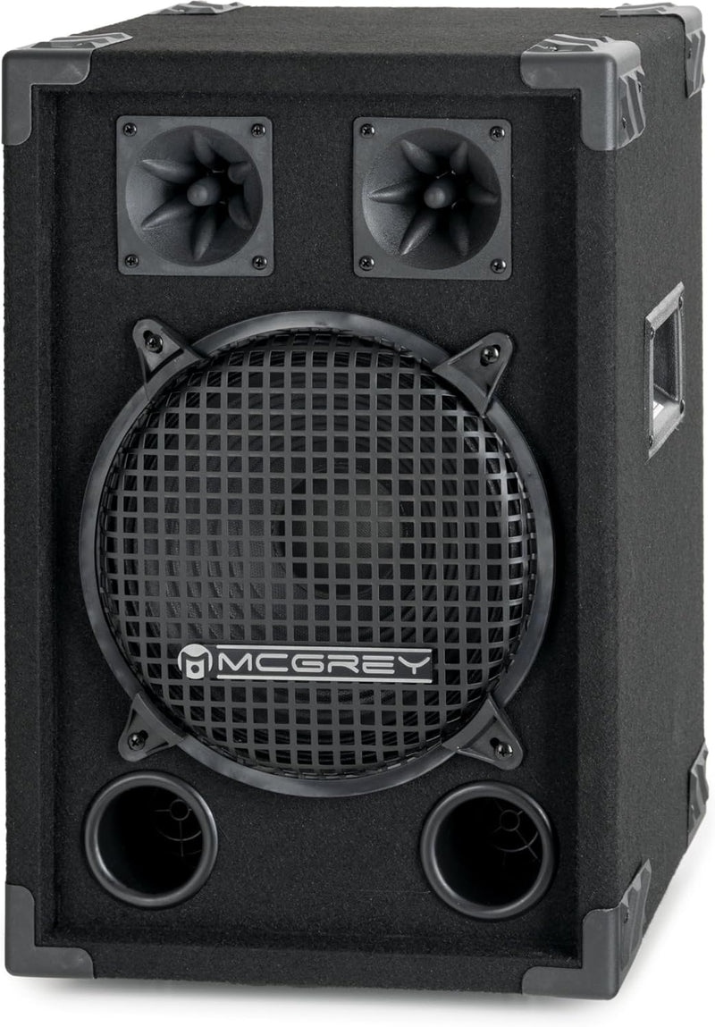 McGrey DJ-1022 DJ PA Lautsprecher Box 25cm (10“) Subwoofer 400W (Passiv, 2-Wege System, Holzgehäuse)