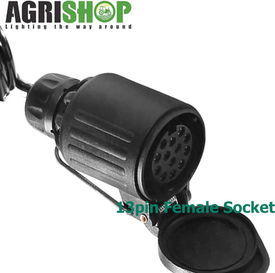 AgriShop Anhänger Verlängerungskabel Adapter13-Polig Auf 13 Polig,2.8M Spiralkabel Anhänger 13 polig