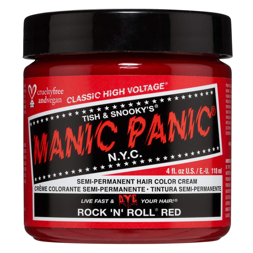 Manic Panic Rock'N'Roll Red Classic Creme, Vegan, Cruelty Free, Semi Permanent Hair Dye 118ml Rock'N