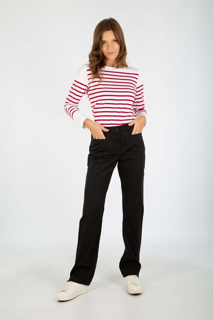 Armor Lux Damen Trimaran Klassische Hose 38 Schwarz, 38 Schwarz