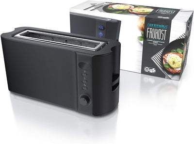 Arendo - Toaster Langschlitz 2 Scheiben - Defrost Funktion - 1000 W - Doppelwandgehäuse - Integriert