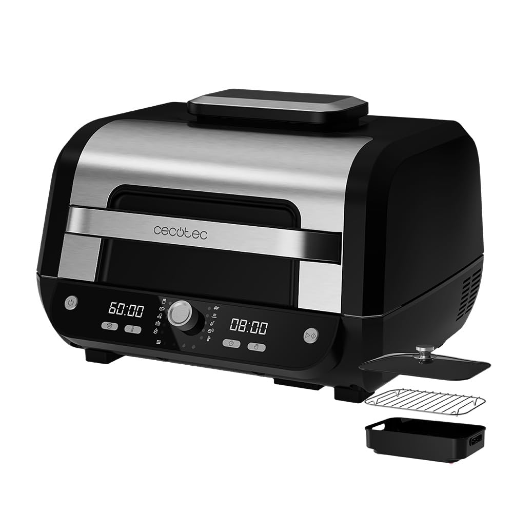Cecotec Heissluftfritteuse ohne Öl, 8 L, Cecofry FireDome 8000 Pro. 1700 W, Doppelte Heizung, 4 Gril