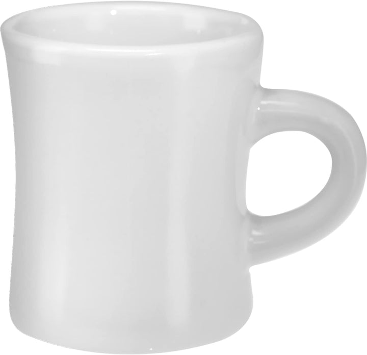 Culver 284 ml grosse Keramik Kaffeebecher im Retro-Stil, schwere Restaurant-Tasse, 2-Finger-C-Griff