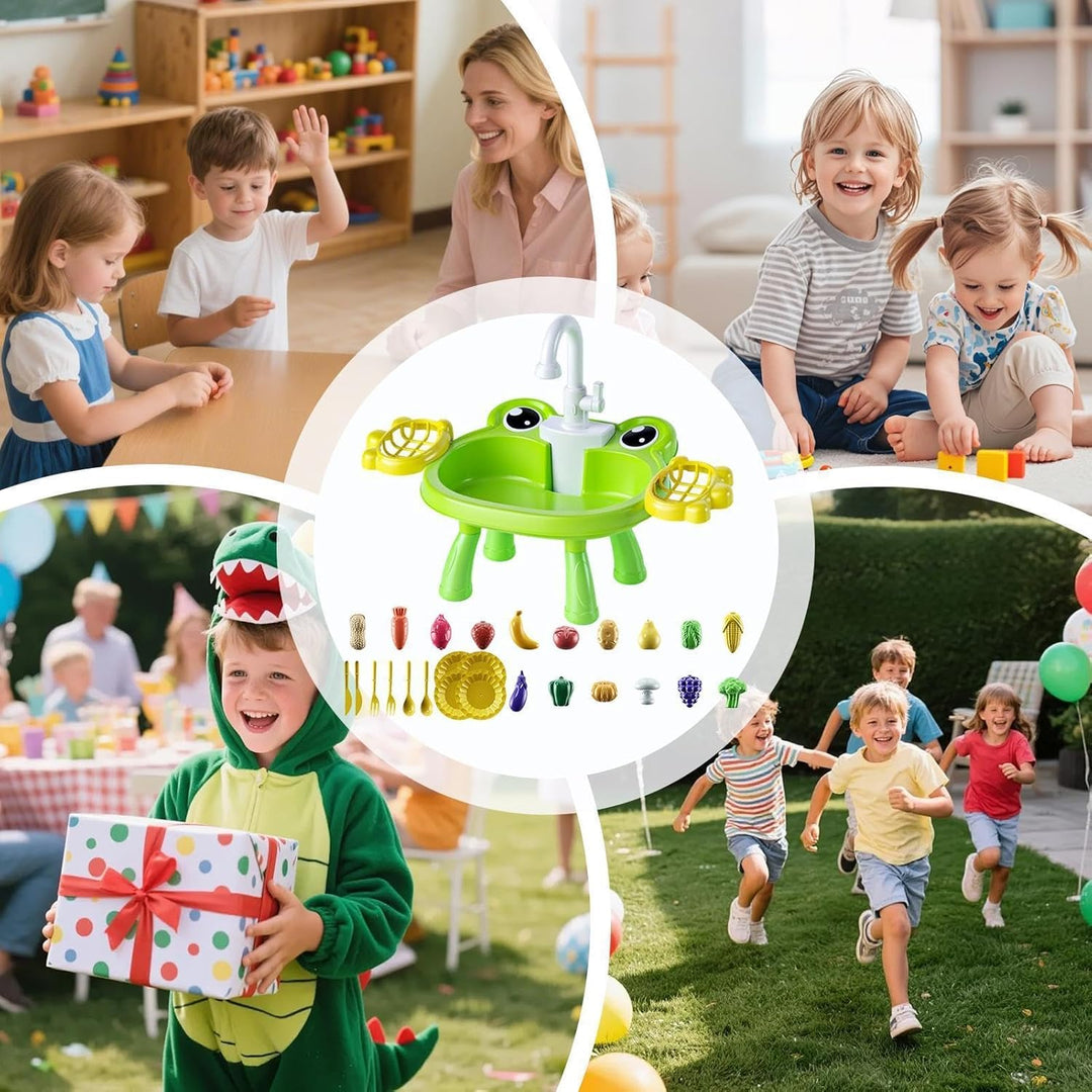 Spielspüle - Realistisch Elektrisch Interaktiv,Kinder Spüle Mit Realistischem Fliessendem Wasser,für
