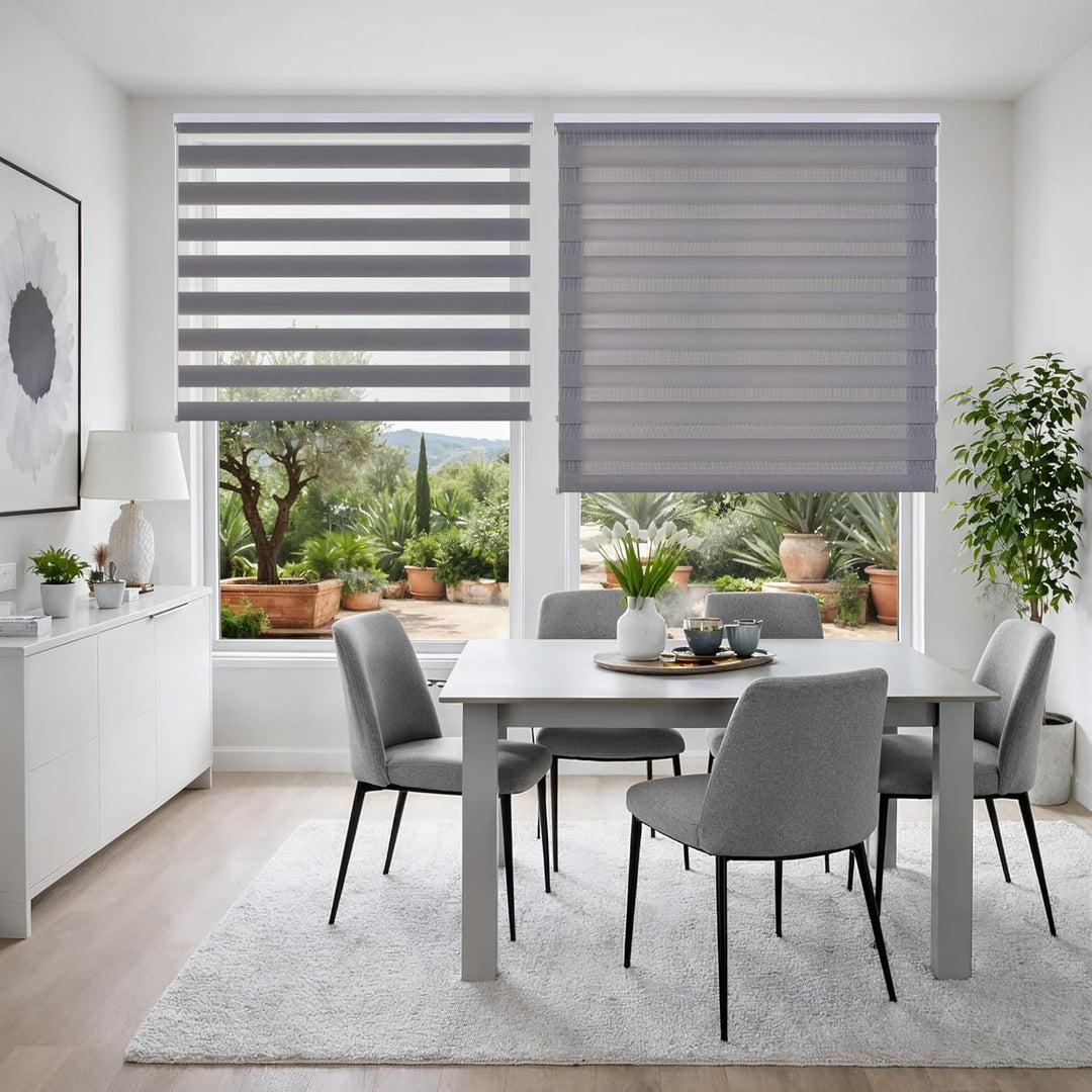 STORESDECO Doppelrollo, Duo Rollo für Fenster und Türen, Zebra Rollo Lichtdurchlässig und verdunkeln