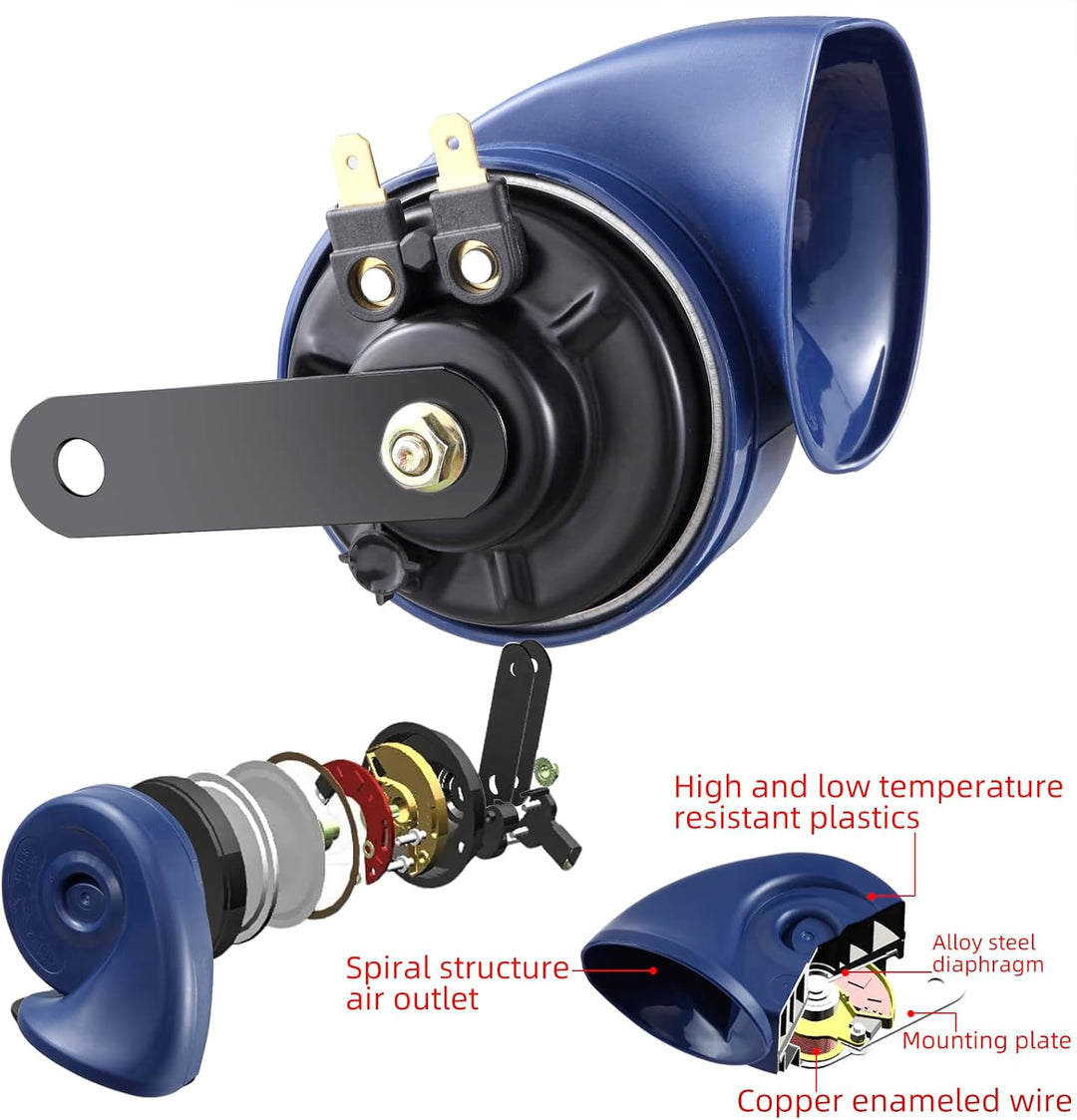 Rupse Hupe Autohupe Laut 120dB Horn Signalhorn für 12v Pkw Lkw Wohnmobile Motorräder Schiffe E-Bikes