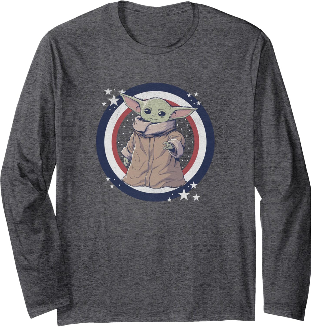 Star Wars: The Mandalorian Fourth Of July Grogu Patriot Langarmshirt