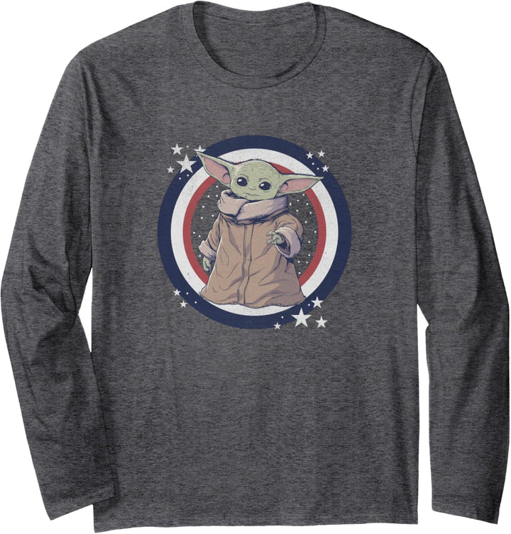 Star Wars: The Mandalorian Fourth Of July Grogu Patriot Langarmshirt