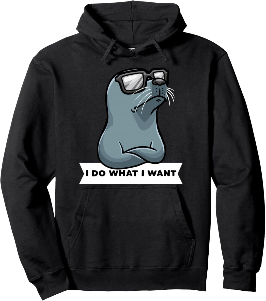 Sturer Seehund Hundsrobbe Robbe Pullover Hoodie