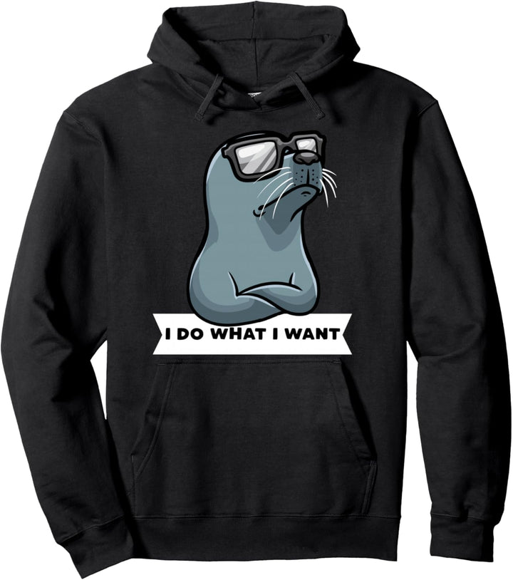 Sturer Seehund Hundsrobbe Robbe Pullover Hoodie