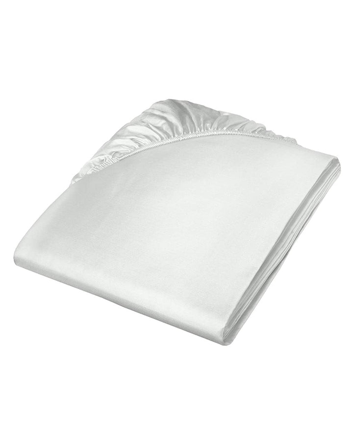 fleuresse Uni Mako-Satin Spannbettlaken, weiss, 160/200 Weiss 160/200, Weiss 160/200