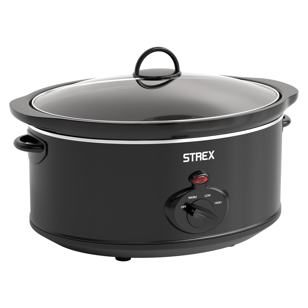 Strex Schongarer Slowcooker 3.5L - Herausnehmbarer Keramik-Innenbehälter - Warmhaltefunktion - Slow