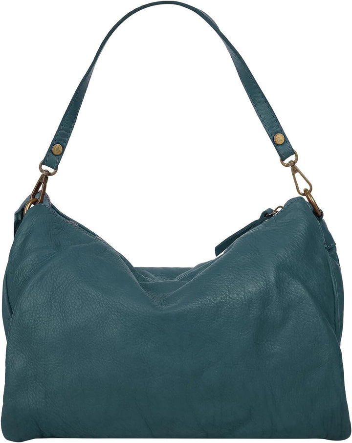 Samantha Look Umhängetasche echt Leder Damen - 021672 Blau, Blau