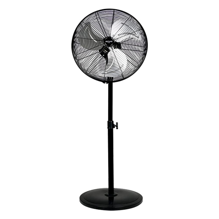 Bastilipo – 45 cm Industrie-Standventilator, 3 Geschwindigkeiten, oszillierender Kopf, 90 W, Schwarz