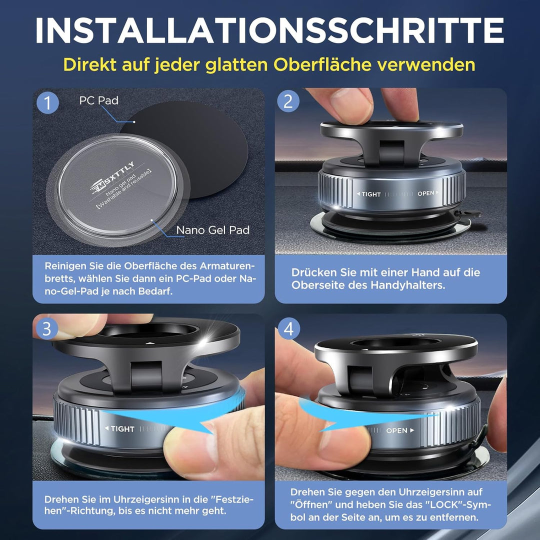 Vakuum Magnetischer Handyhalterung Auto für Magsafe Autohalterung, 2025 Upgraded Vmag-S1 Handyhalter