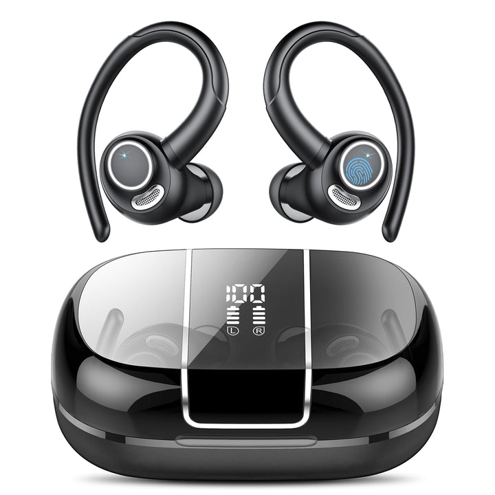 Bluetooth Kopfhörer Sport, in Ear Kopfhörer Kabellos Bluetooth 5.3 mit Ohrbügel, Hi-Fi Stereo Sound,