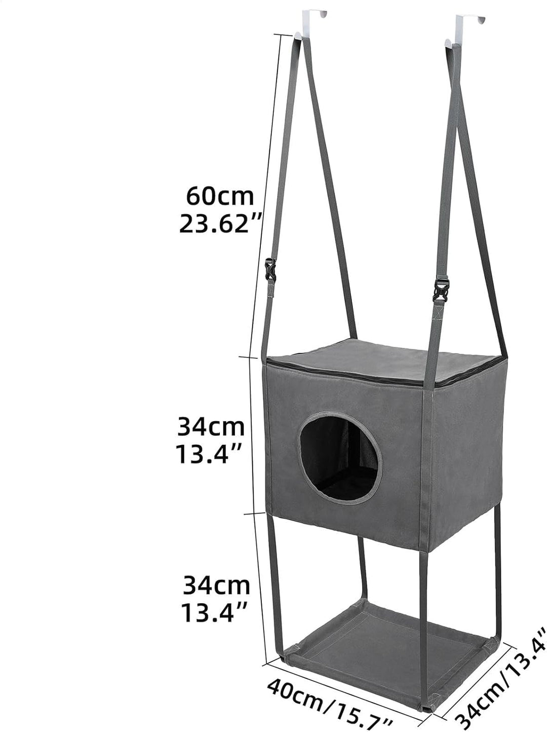 Türhängender Katzenbaum, Katzenkletterbaum, Türmontage, Kletterkatzen, Wand-Katzenhängematte für den