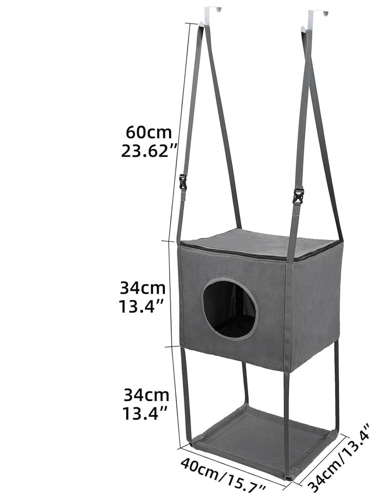 Türhängender Katzenbaum, Katzenkletterbaum, Türmontage, Kletterkatzen, Wand-Katzenhängematte für den