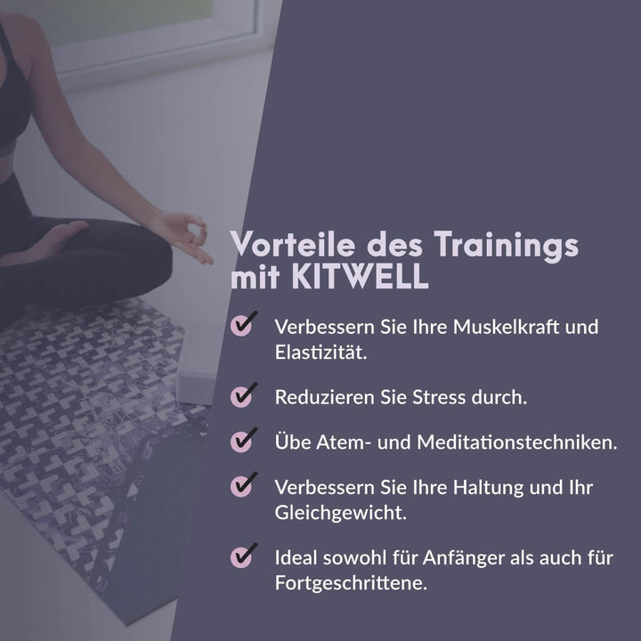 Fitfiu Set mit 6 Zubehörteilen für Yoga und Pilates, für Erwachsene, Unisex, 37,5 x 16,5 x 61,5 Viol