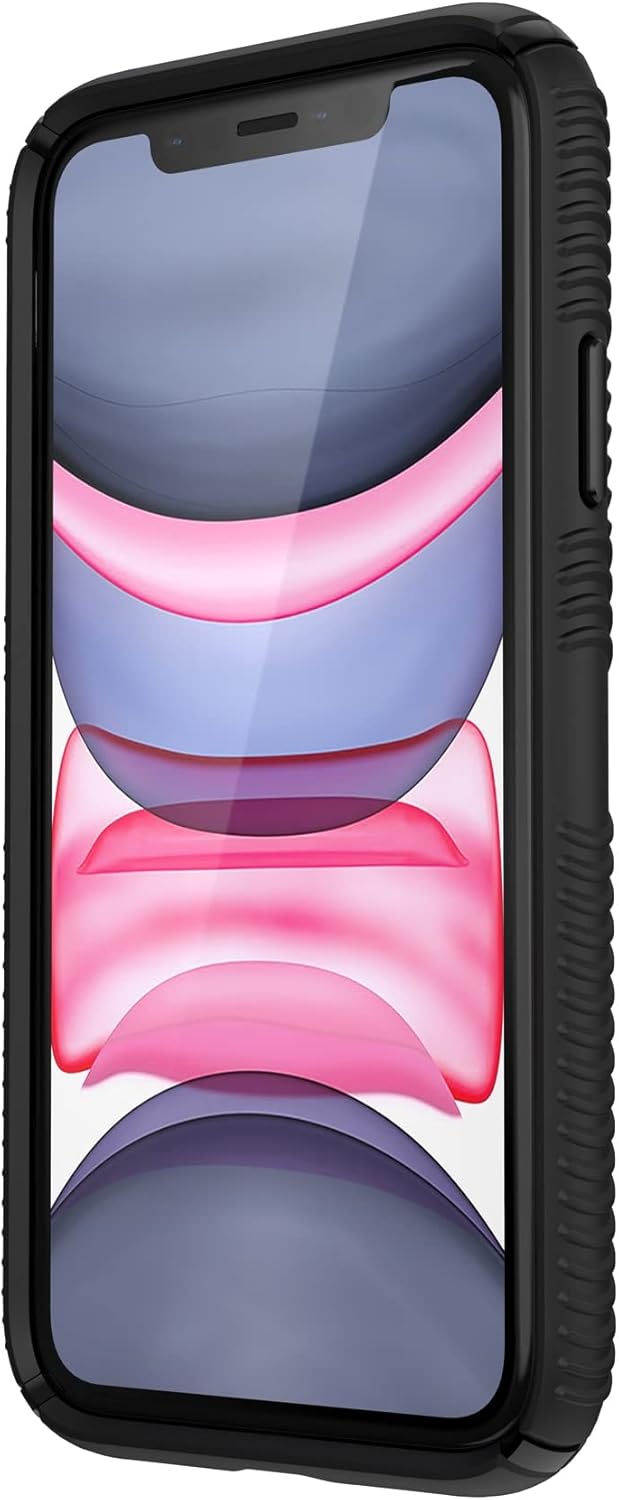 Speck Products Presidio2 Grip Case, kompatibel mit iPhone 11 & XR, Polycarbonat, Kratzfest, Schwarz/