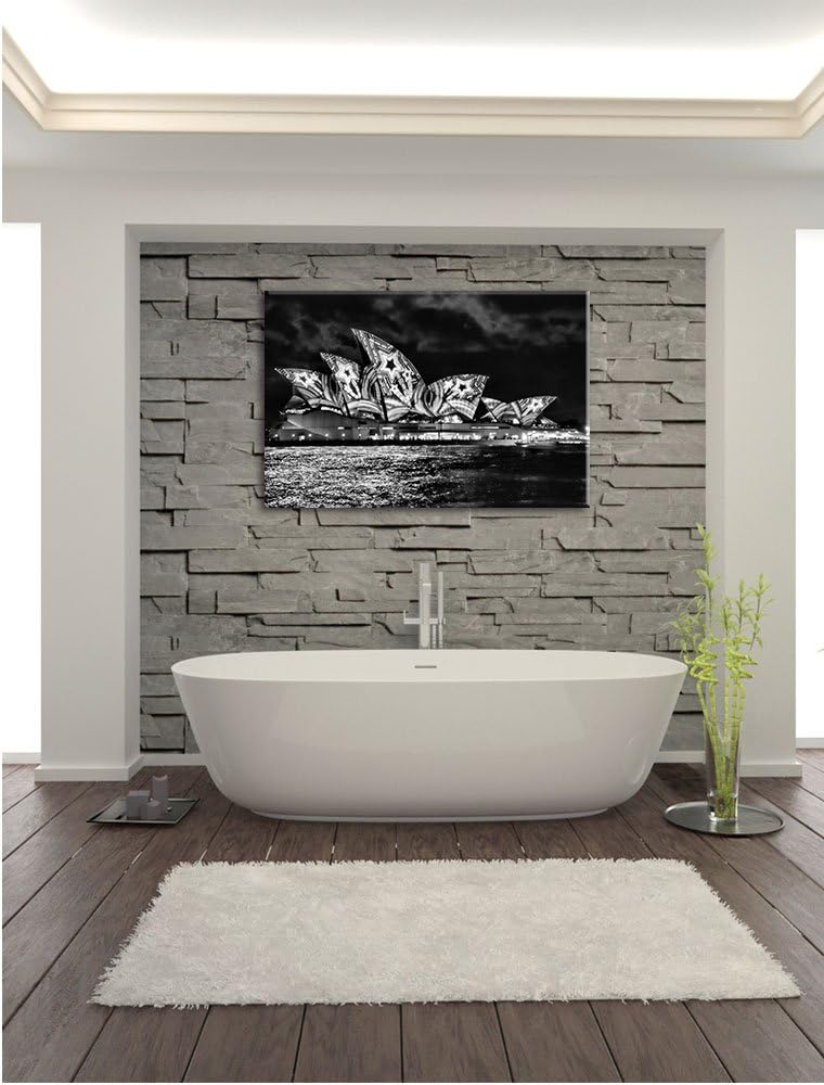 Pixxprint Sydney Opera House als Leinwandbild/Grösse: 100x70 / Wandbild/Kunstdruck/fertig bespannt,