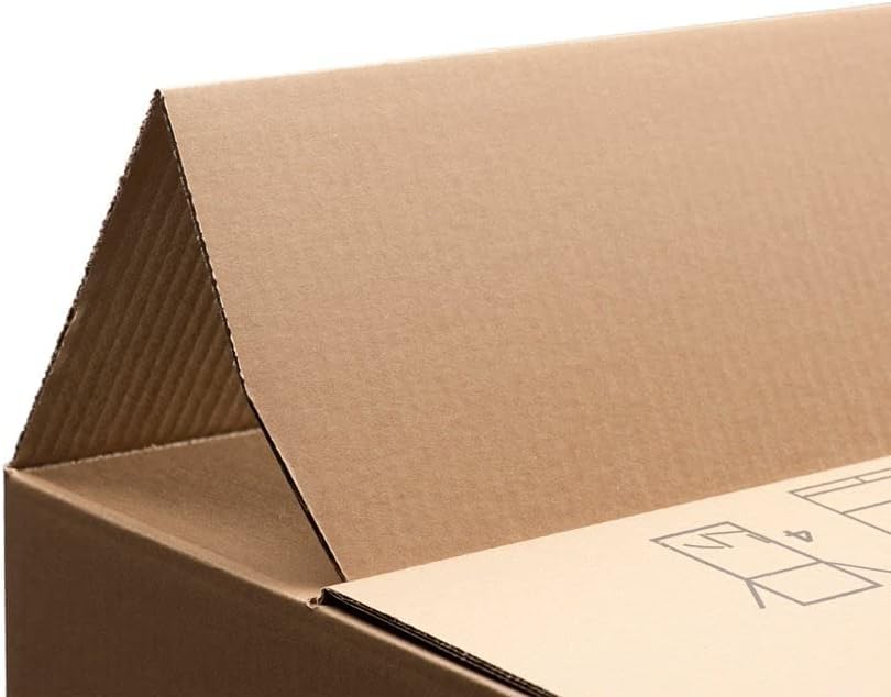BB-Verpackungen 10 x Bücherkarton Profi aus recycelter Pappe (sehr stabil 2-wellig, doppelter Boden,