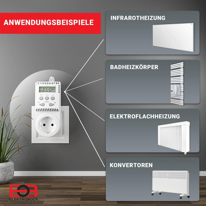 Fenix Steckdosenthermostat TS10 Infrarotheizung, klein