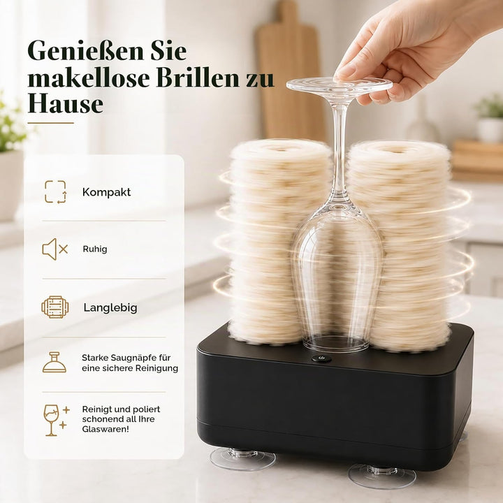 Elektrischer Glaswaren-Polierer For Zu Hause Weiss, Weiss