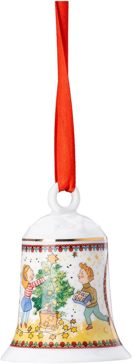 DKG utils 3 x Porzellanglocke 2024 Weihnachtsglocke 