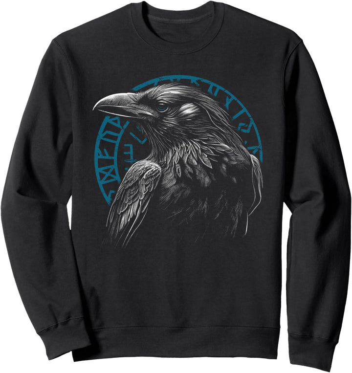 Nordische Mythologie Schwarzer Rabe Walhalla Sweatshirt
