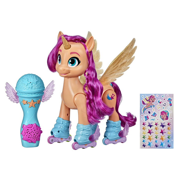 My Little Pony – Eine Neue Generation Sing- und Skatespass Sunny Starscout – Pony (22,5 cm) mit Fern