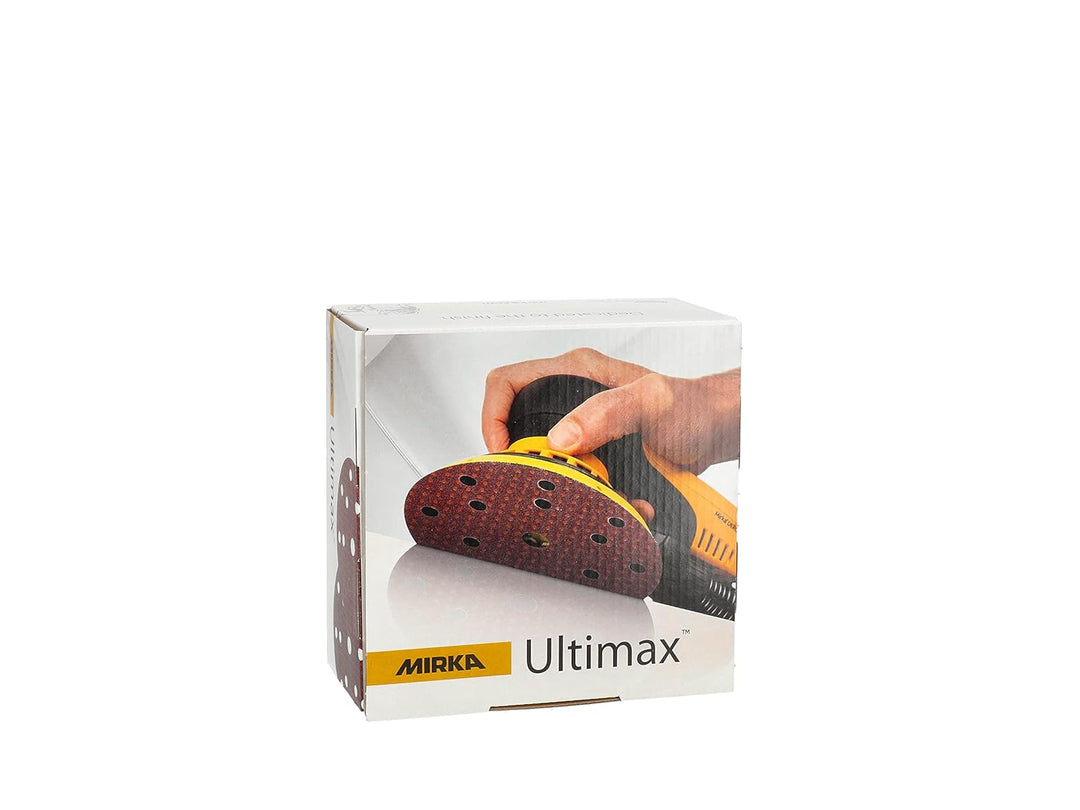 Mirka Ultimax Schleifpapier Ø 150mm Klett 15-Loch / Korn P60 / 50 Stk / Für 150mm Exzenter und Schle