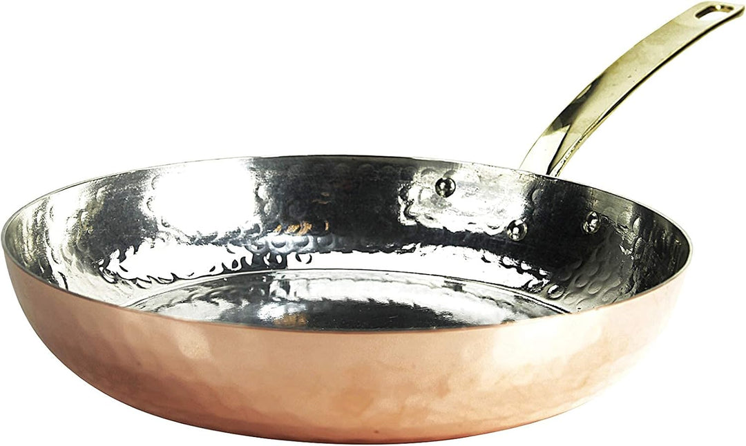 Copper Garden Kupferpfanne 28 cm mit Stiel I Mit Zinn beschichtete Pfanne aus Kupfer zur idealen Wär