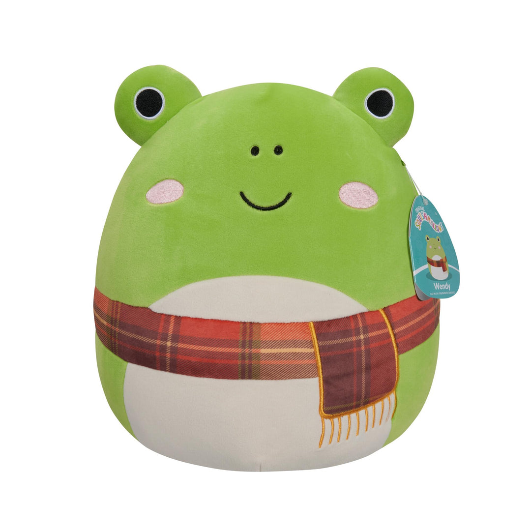 Squishmallows SQCR04581 - Wendy der Frosch mit Schal 30 cm, offizielles Kelly Toys Plüsch, superweic