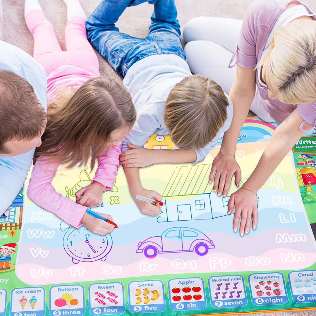 LEcylankEr Wasser Doodle Matte 120x90cm, Gross Aqua Doodle Wassermalmatte XXL, Magic Doodle Malmatte