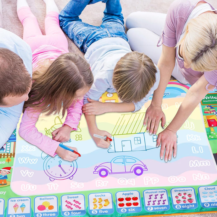 LEcylankEr Wasser Doodle Matte 120x90cm, Gross Aqua Doodle Wassermalmatte XXL, Magic Doodle Malmatte