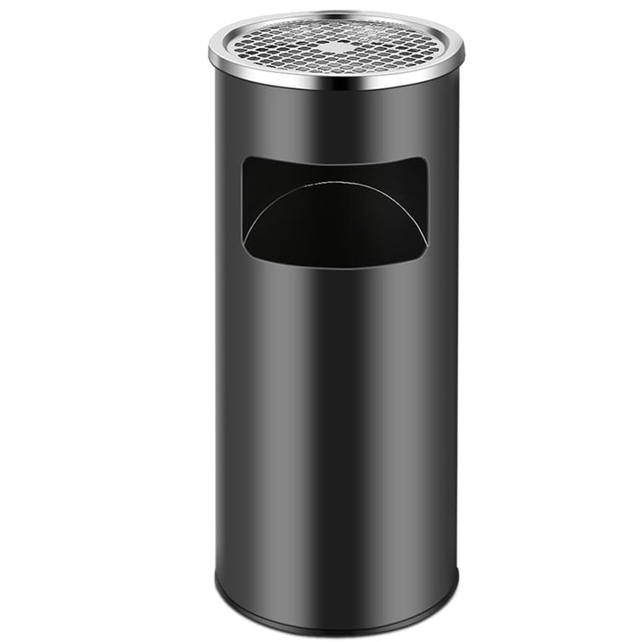 Mülleimer mit Aschenbecher für den Aussenbereich – Standaschenbecher aus Edelstahl mit Mülleimer – 3