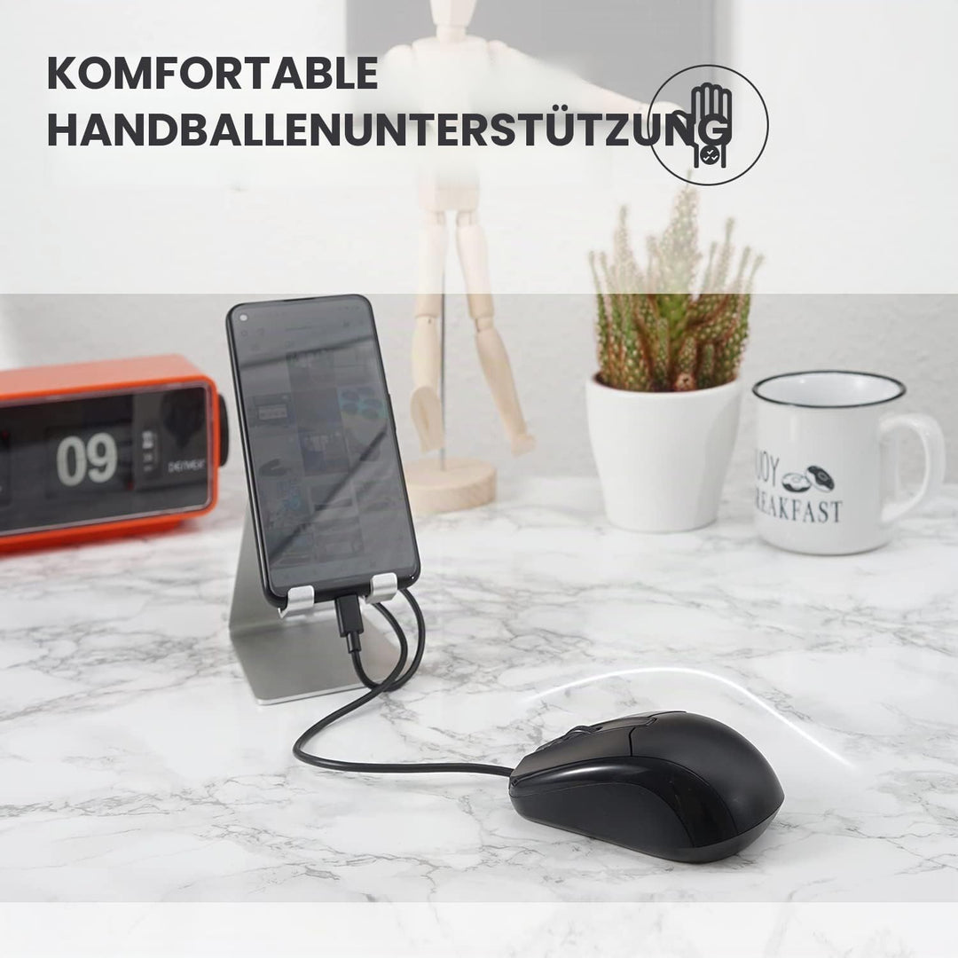Perixx PERIMICE-209C USB-C Kabelgebunde Maus mit Scrollrad, geeignet für Links- und Rechtshänder, zu