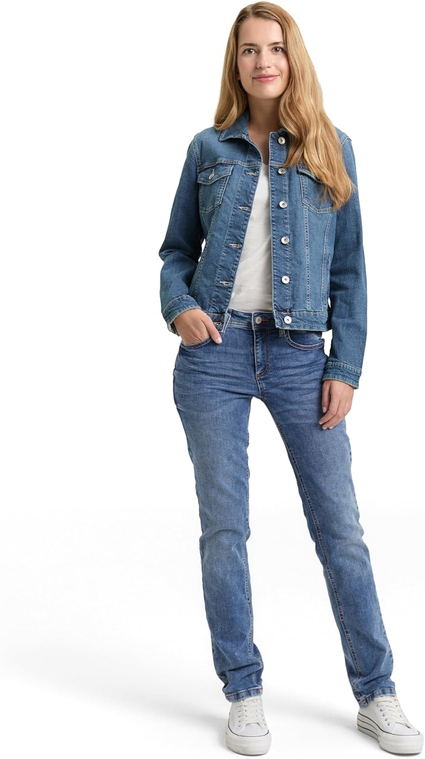TOM TAILOR Damen Alexa Straight Jeans 31W / 34L 10125 - Random Bleached Blue Denim, 31W / 34L 10125