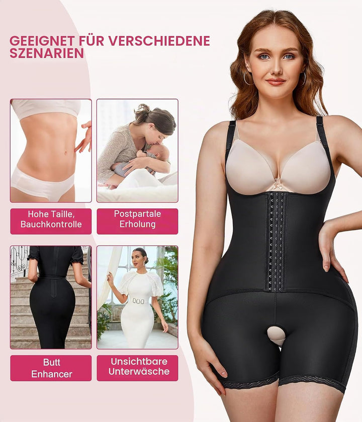 KUMAYES Shapewear Damen Unterbrust Korsett Shaping Bodysuit Bauchweg Body Shaper Figurformender Tank