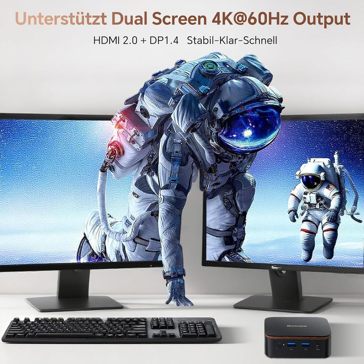Blackview MP20 Mini PC Intel Twin Lake N150(bis zu 3,6 GHz), 16GB RAM 512GB SSD M.2 Micro Desktop Co