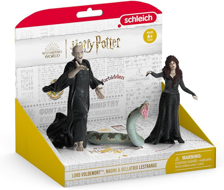 schleich 42684 Lord Voldemort, Nagini & Bellatrix Lestrange, ab 6 Jahren, HARRY POTTER - Spielfigur,