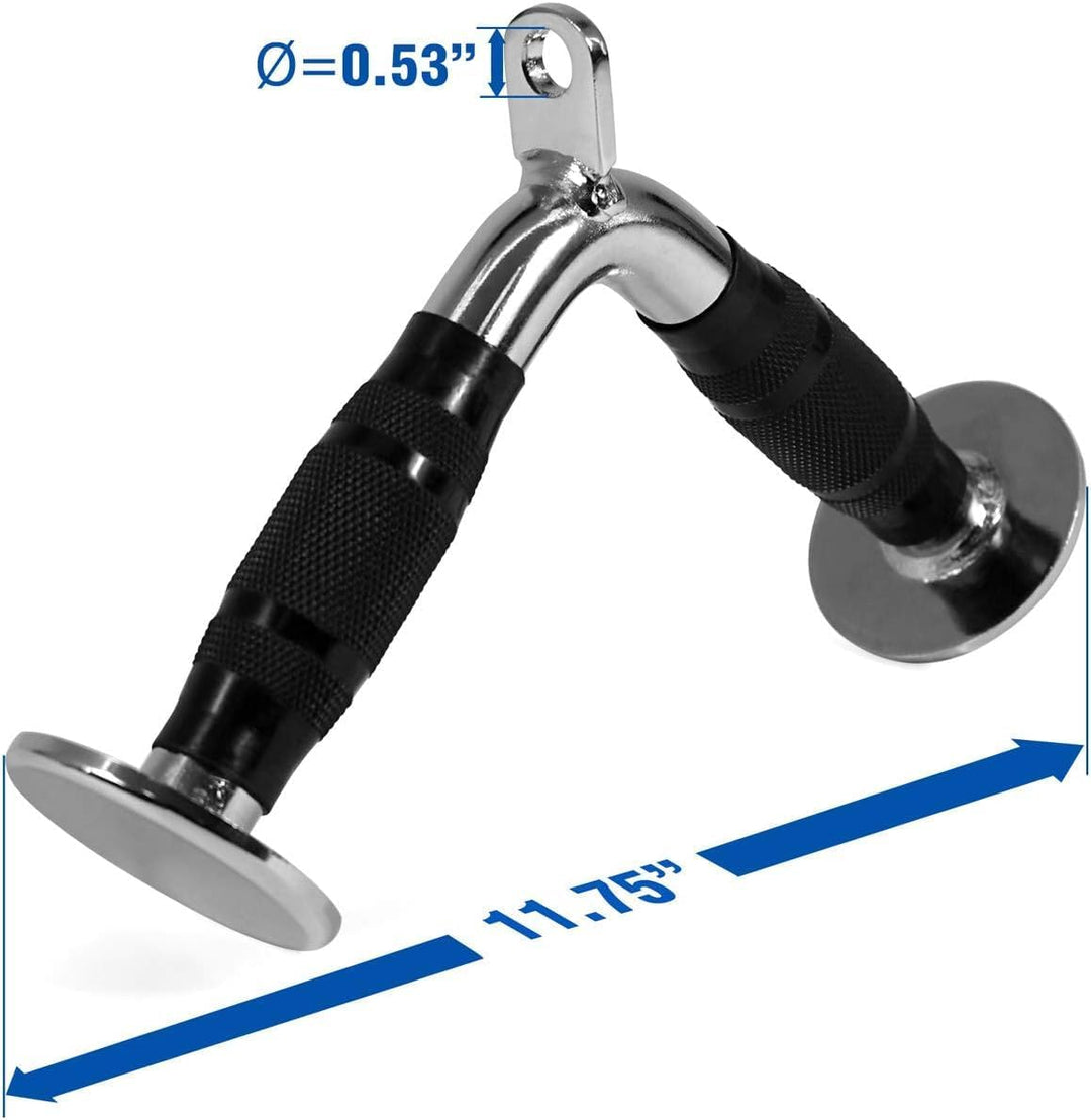 Yes4All LAT-Pull-Down-Kabelaufsatz, Trizeps-Pressstange, V-förmige Stange mit Diamant-Rändelgriff, B