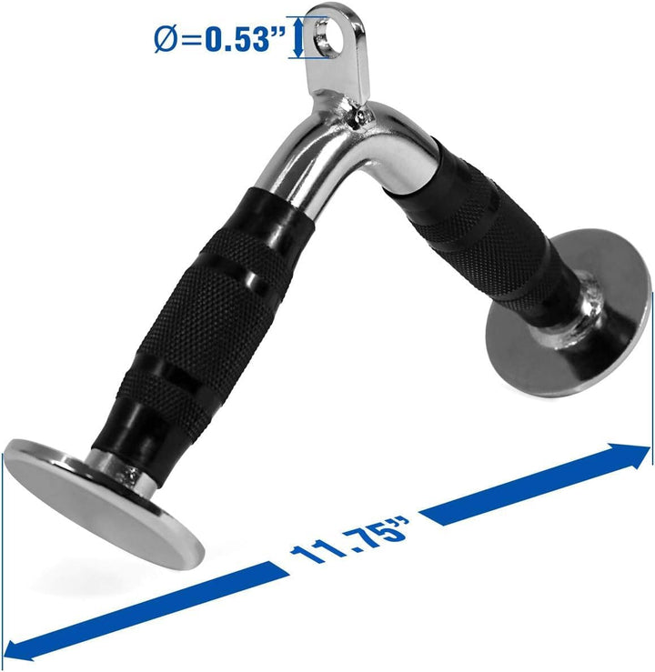 Yes4All LAT-Pull-Down-Kabelaufsatz, Trizeps-Pressstange, V-förmige Stange mit Diamant-Rändelgriff, B