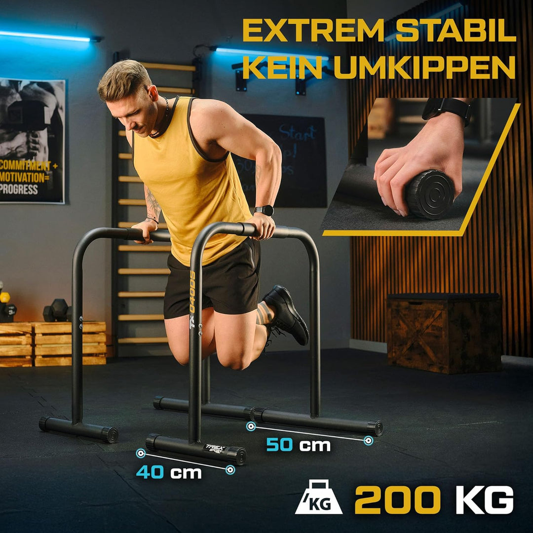 Dip Barren TX-040DS | Dip Station bis 200 kg, höhenverstellbar | Calisthenics Equipment